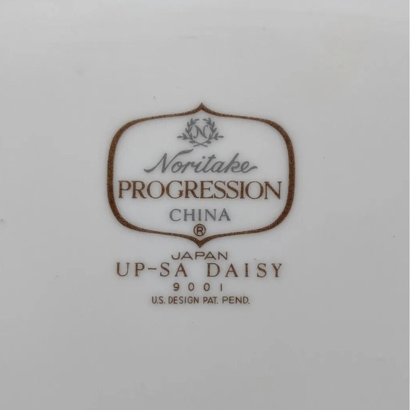 Vtg Noritake UP-SA DAISY Vegetable Serving Bowl Oval 9001 Progression Japan 1 - Picture 3 of 6